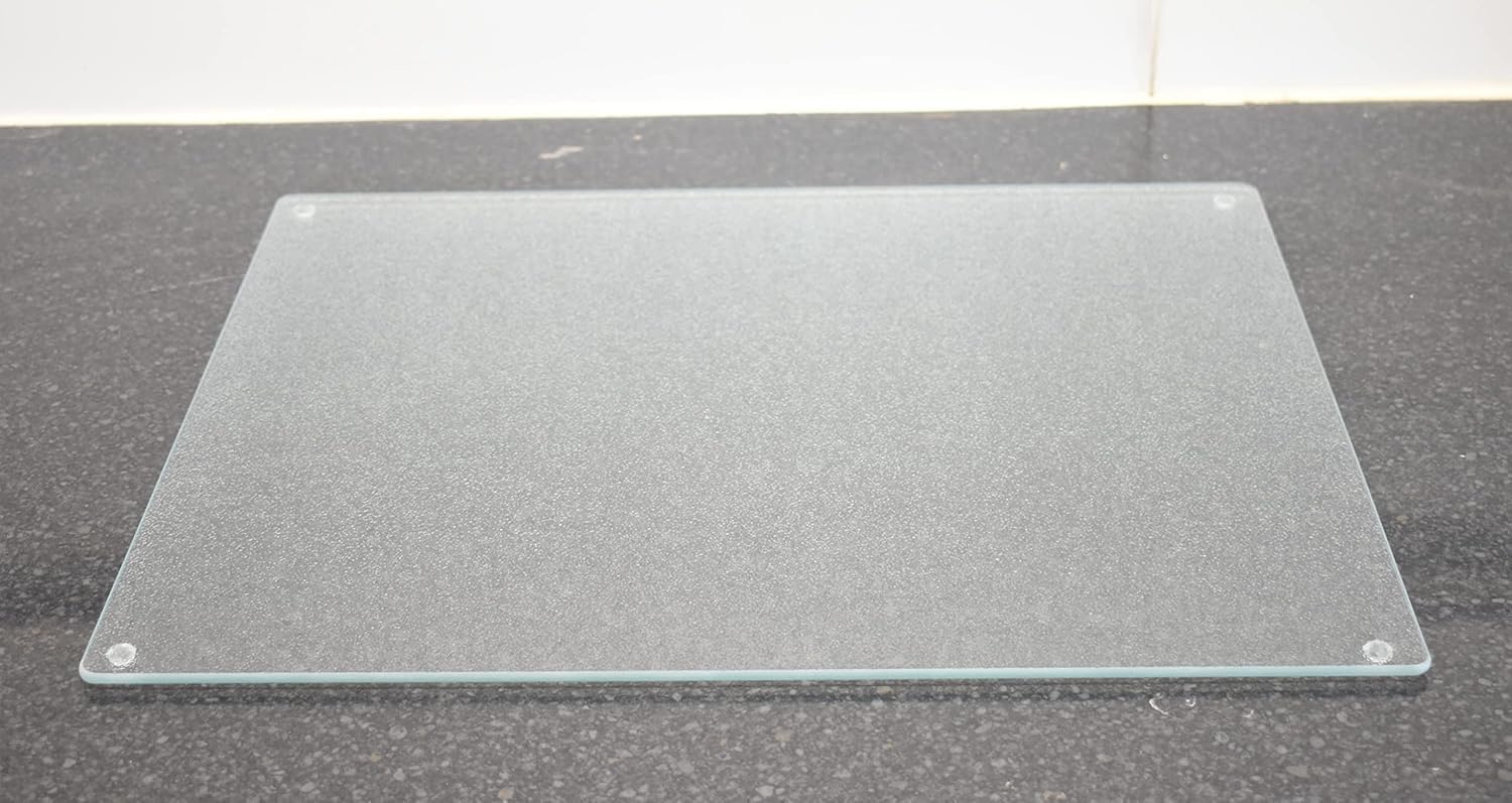 Biznest Universal Hob Cover Plate Tempered Glass Worktop Saver Dishwasher Safe 5mm All Types of Cookers (Frosted, 52x60x0.5cm)