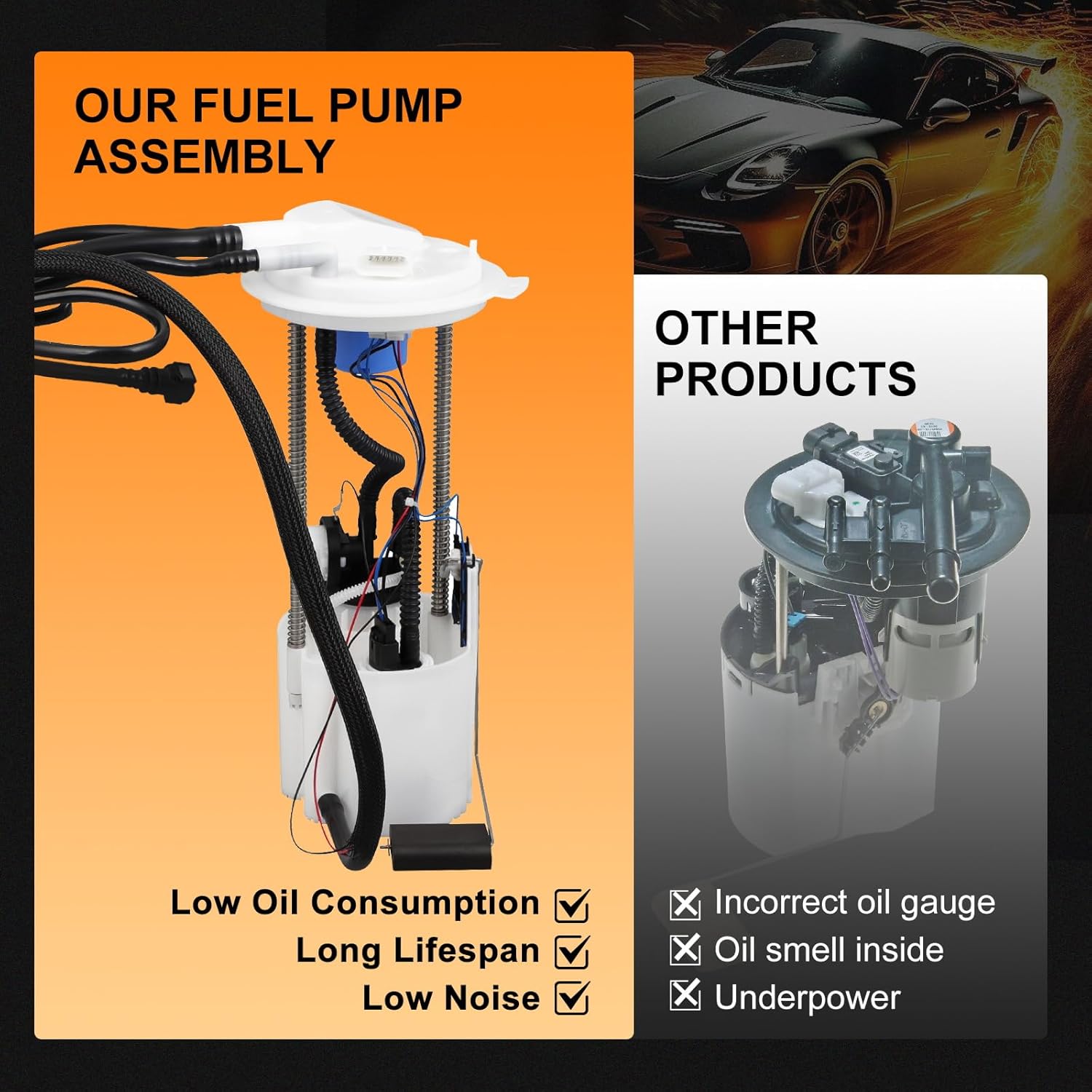 Electric Fuel Pump Assembly Compatible with 2004-2006 for Saturn Vue 3.5L & 2005-2006 for Chevy Equinox 3.4L & 2006 for Pontiac Torrent 3.4L - Electric Fuel Pump Replace E3626M MU1526 P76263M