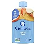 Gerber Baby Food Pouches, 2nd Foods for Babies, Apple, 3.5oz each (Pack of 12)