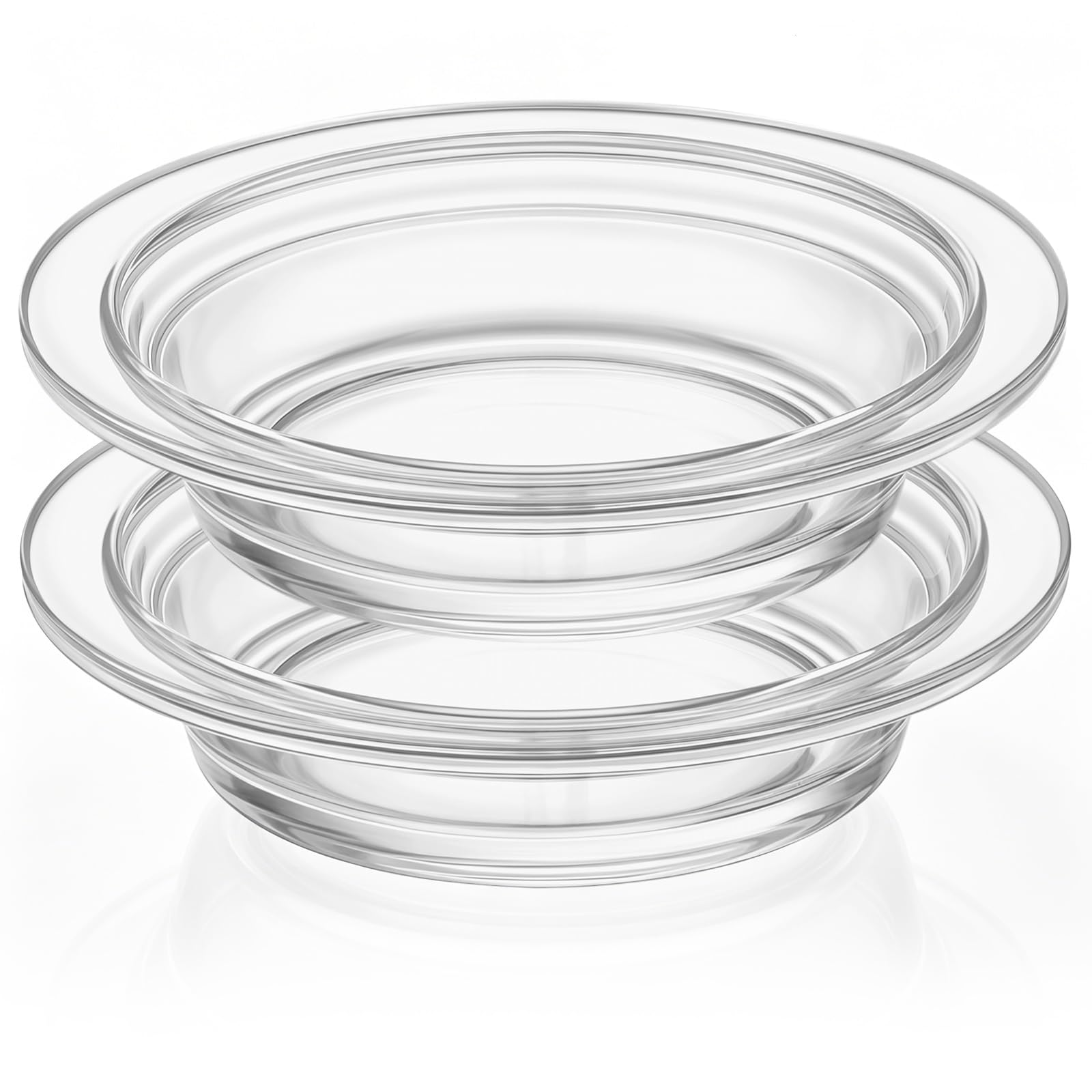 TOPPERFUN 2Pack Wax Warmer Replacement Dish, 4.5in Glass Wax Melt Tray Bowl