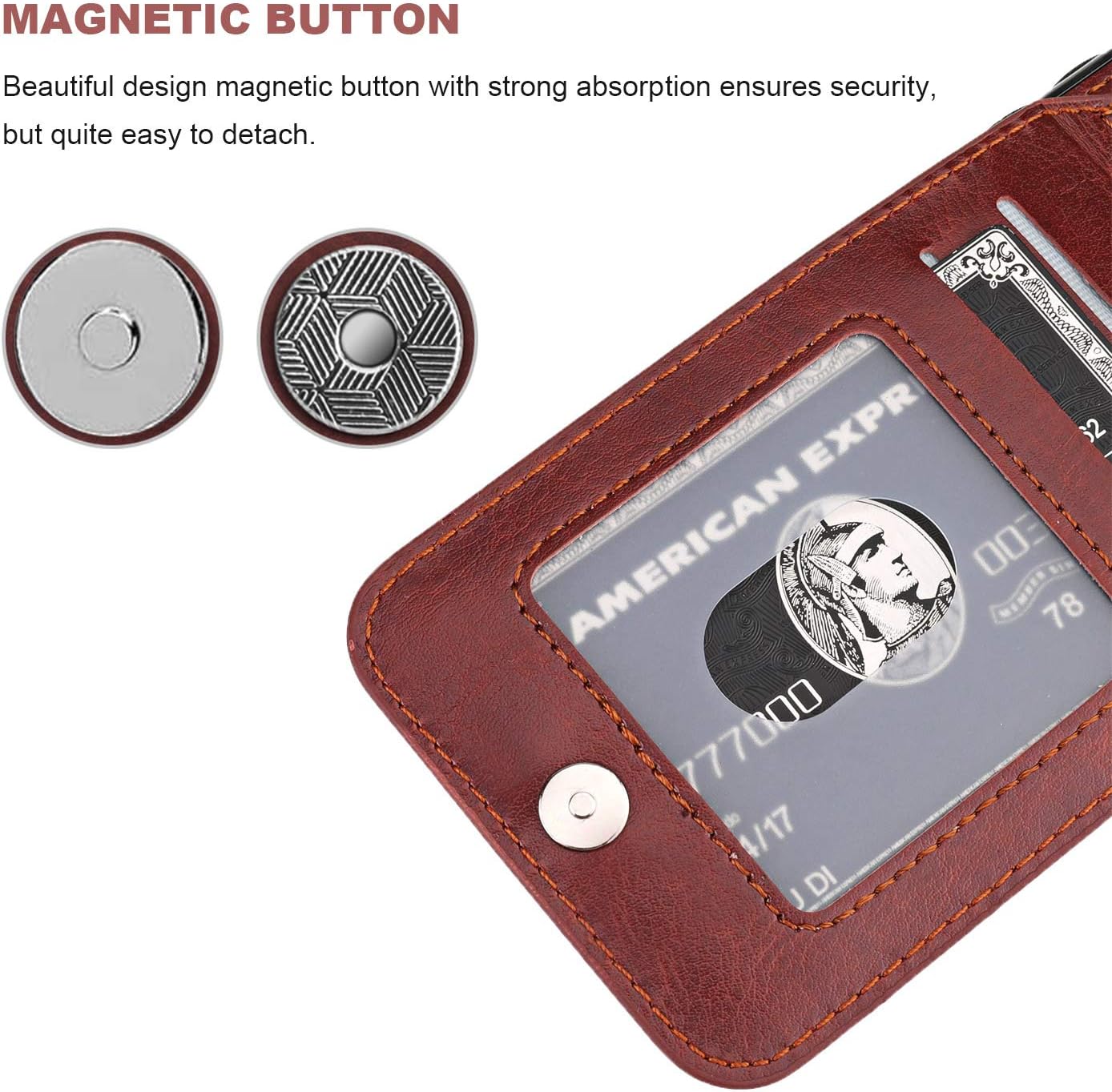 KIHUWEY Compatible with iPhone 11 Pro Max Case Wallet with Credit Card Holder, Premium Leather Magnetic Clasp Kickstand Heavy Duty Protective Cover for 11 Pro Max 6.5 Inch(Brown) - Image 7