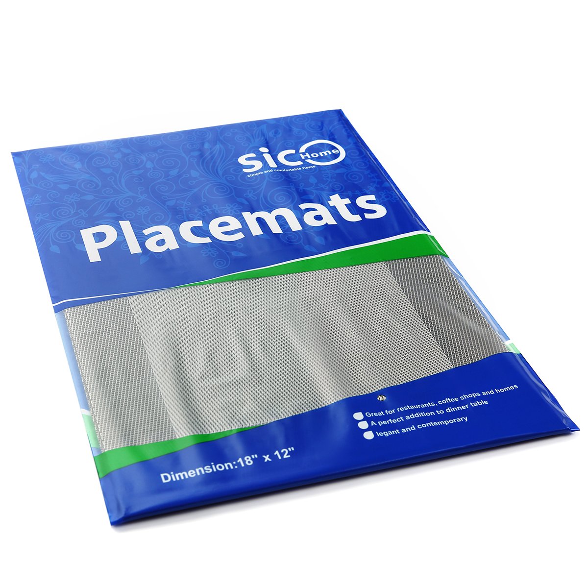 SICOHOME Placemats Set of 4,Grey Vinyl Placemats Buy Online in United