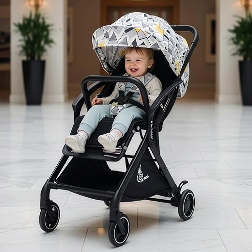 R for Rabbit Street Smart Aero Light Weight Newborn Baby Stroller| Aluminum Frame Pram with One Hand Collapsible Fold | Tr...