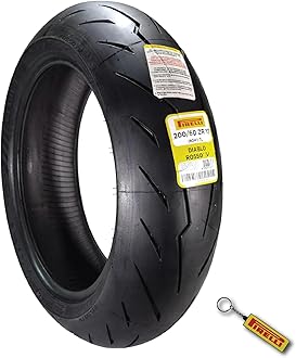 Diablo Rosso IV 200/60-17 80W Rear Motorcycle Tire - High Performance, Durable, & Reliable Tire for Super Sport Bikes w/Keychain