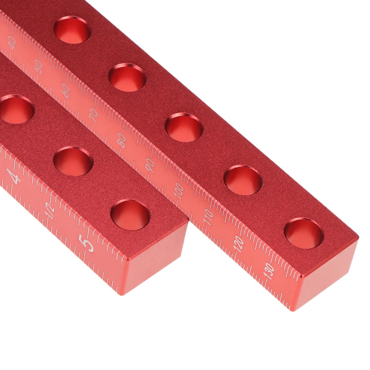 QWORK® Lot de 2 Équerres de Positionnement à 90Degrés en Alliage d'Aluminium, Outils de Travail du Bois pour le Armoires, les Cadres Photo, les Boîtes (140 mm)