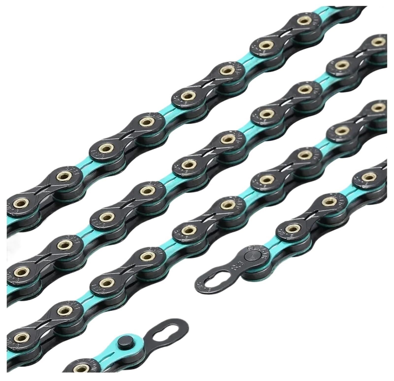 cadena de bicicleta Cadena de bicicleta montaña ultraligera 12 velocidades con revestimiento tipo diamante, accesorios for ciclismo carretera para reparación de bicicletas(12V CHX12SL-GREEN)