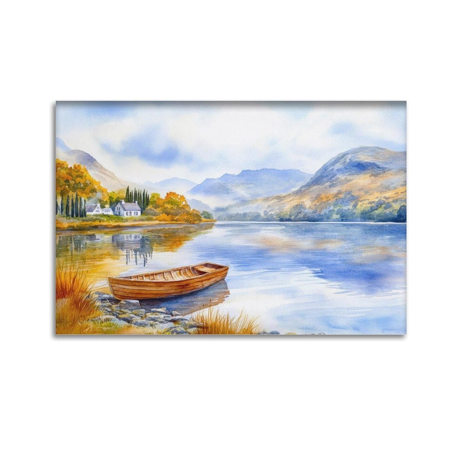 xiaoxiaoshen Lake District England Travel 2 Canvas Poster Wall Art Prints Room Aesthetic Murals Bedroom And Living Decorations 08x12inch(20x30cm)