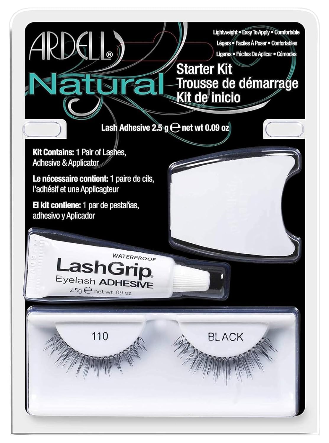 Ardell Fashion Lash Starter Kit - No. 110, Black, 1 pair (Pack of 1)