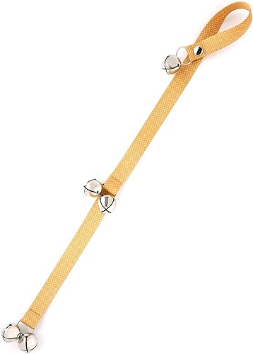 Campanas tintineantes Mighty Paw 2.0, diseñador de campana para perro, elegante de tela con calidad de primera calidad, campana de puerta para