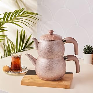 Karaca Biogranit Steel Plus Çaydanlık Takımı Bakalit Kulp Rose