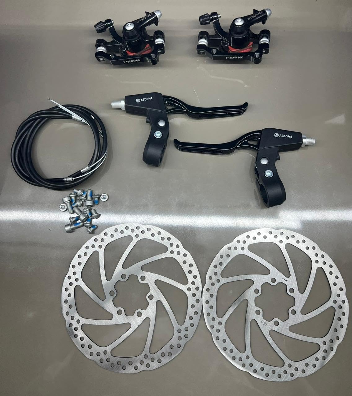 See full amazon price history chart for ABDOMA Bicycle Disc Brake Set 160/180 with Alloy Lever 439 for Adult Cycles/Mountain Bikes Set of 8 Pieces ABDOMA Bicycle Disc Brake Set 160/180 with Alloy Lever 439 for Adult Cycles/Mountain Bikes Set of 8 Pieces (B0CYLPYL6J) Amazon Price History, Amazon Price Tracker