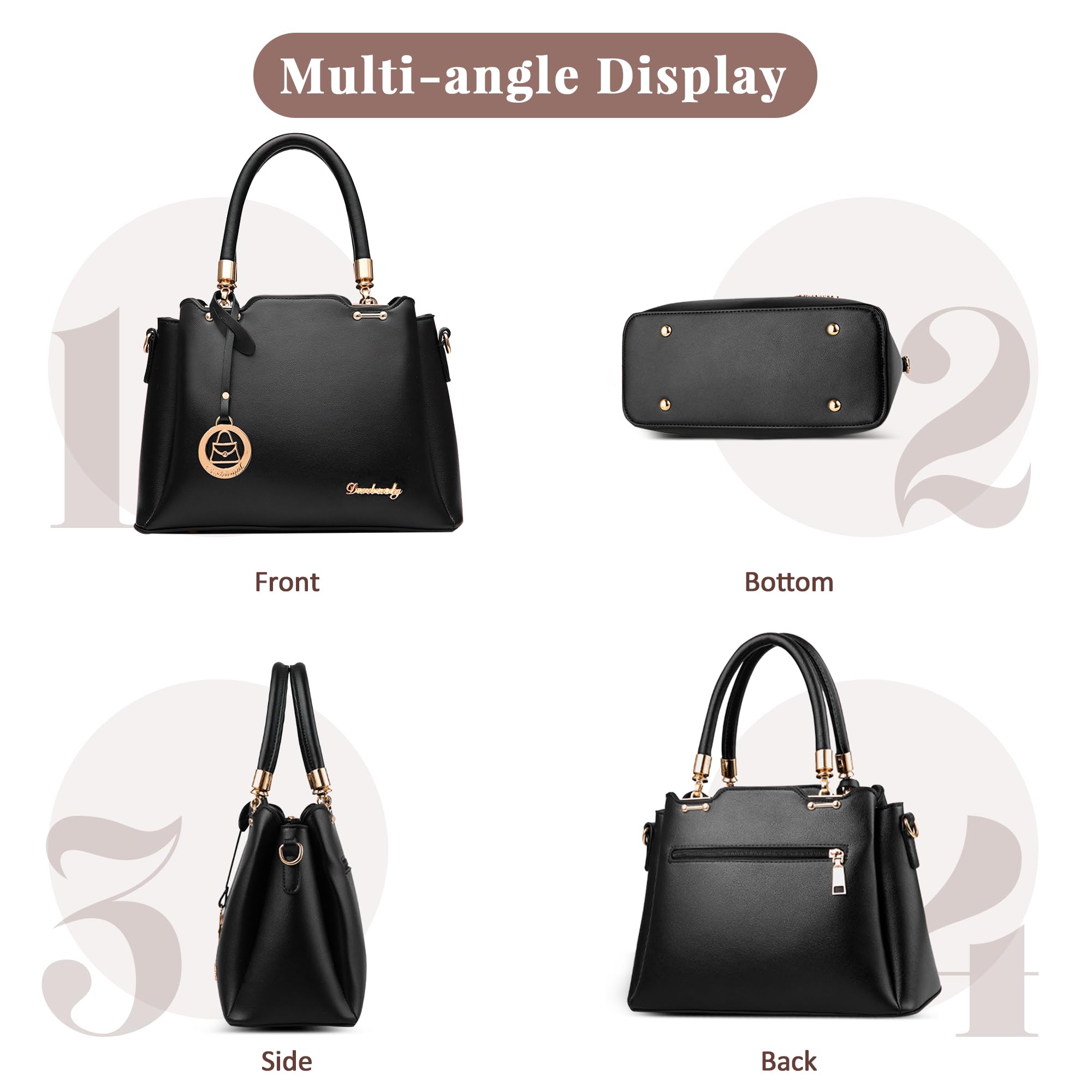 Borse a Mano Donna Borsa Donna Elegante Borsa Tracolla Mano di Medie Dimensioni Moda Borse Donna Borsa Spalla Manico Superiore Pelle PU per Regalo Vacanze Lavoro Festa Grigio
