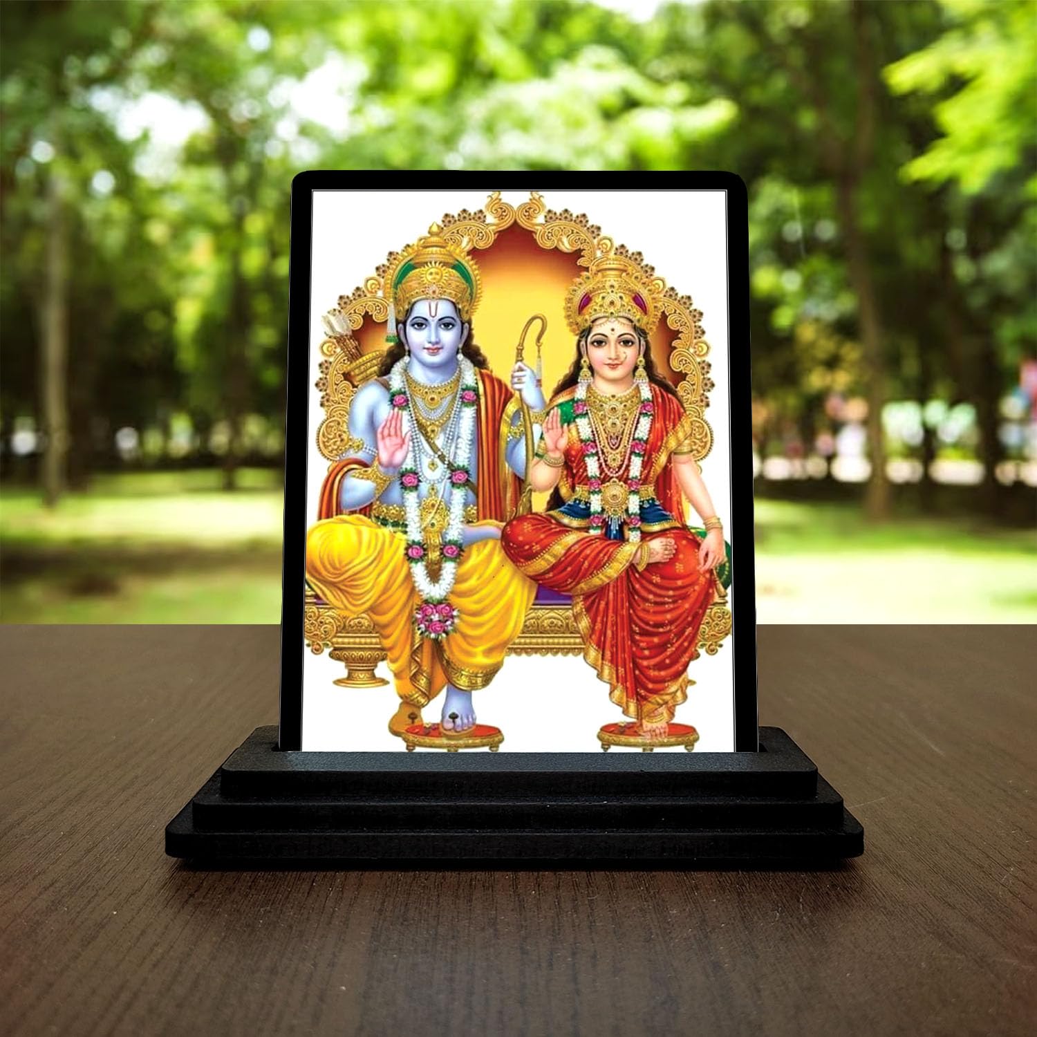 ram darbar Idol for car Dashboard Multicolor (3X5)