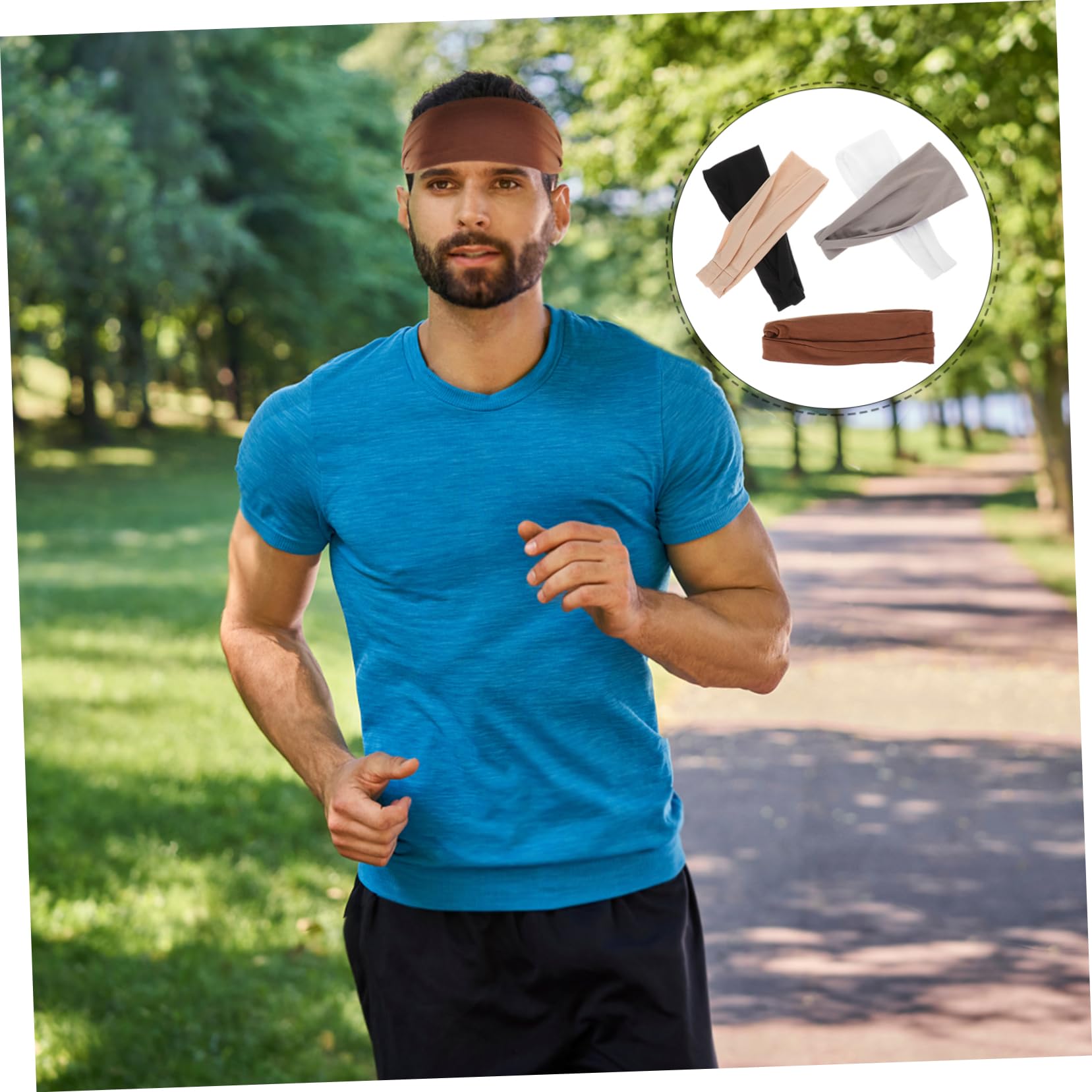 25stücke Elastische Sport-stirnbänder Für Damen Atmungsaktive Und Schweißabsorbierende Haarbänder Für Yoga Laufen Und Fitness Kaffee