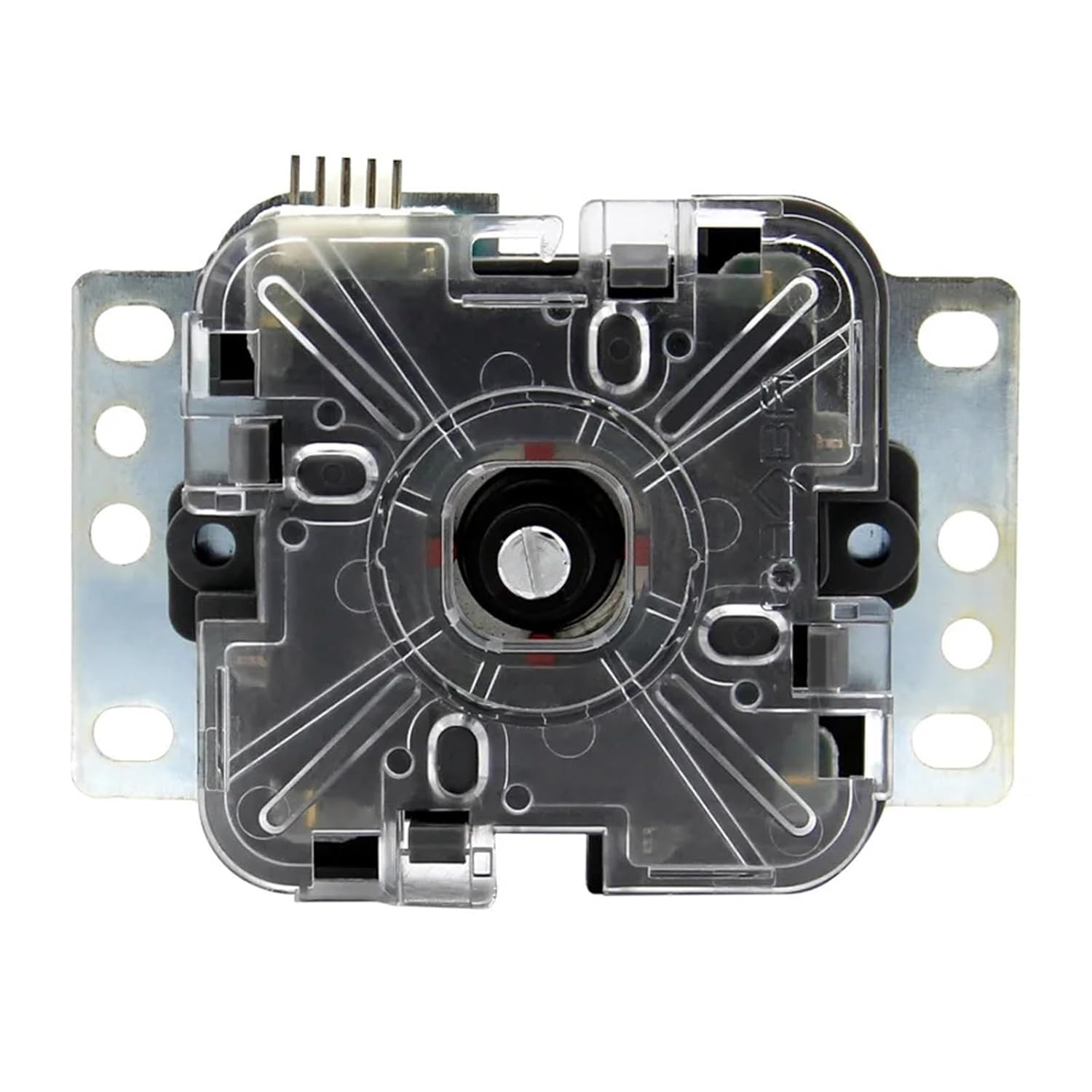 Yingluno Bat Top Joystick Boxer Arcade Rocker Accessories Fighting rocker 5pin universal interface 8 direction small square gear(Red)