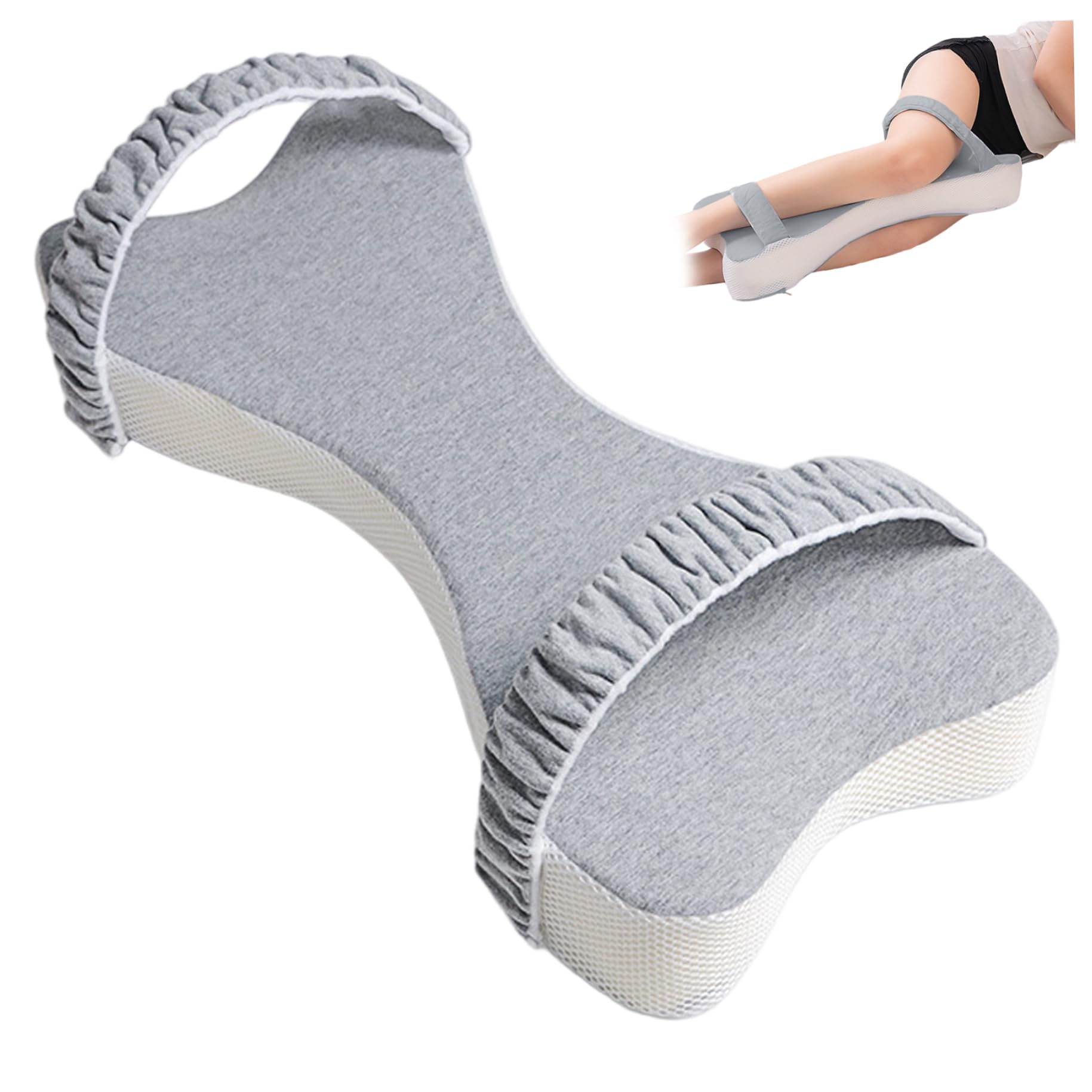 Coussin genou pour soulager le dos, oreiller d'alignement des jambes ergonomique avec sangle
