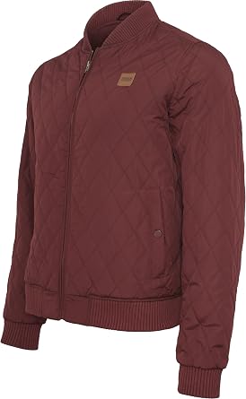 Urban Classics Mens Light Jacket TB862 Diamond Quilt Nylon Jacket Color: burgundy in Size: Medium