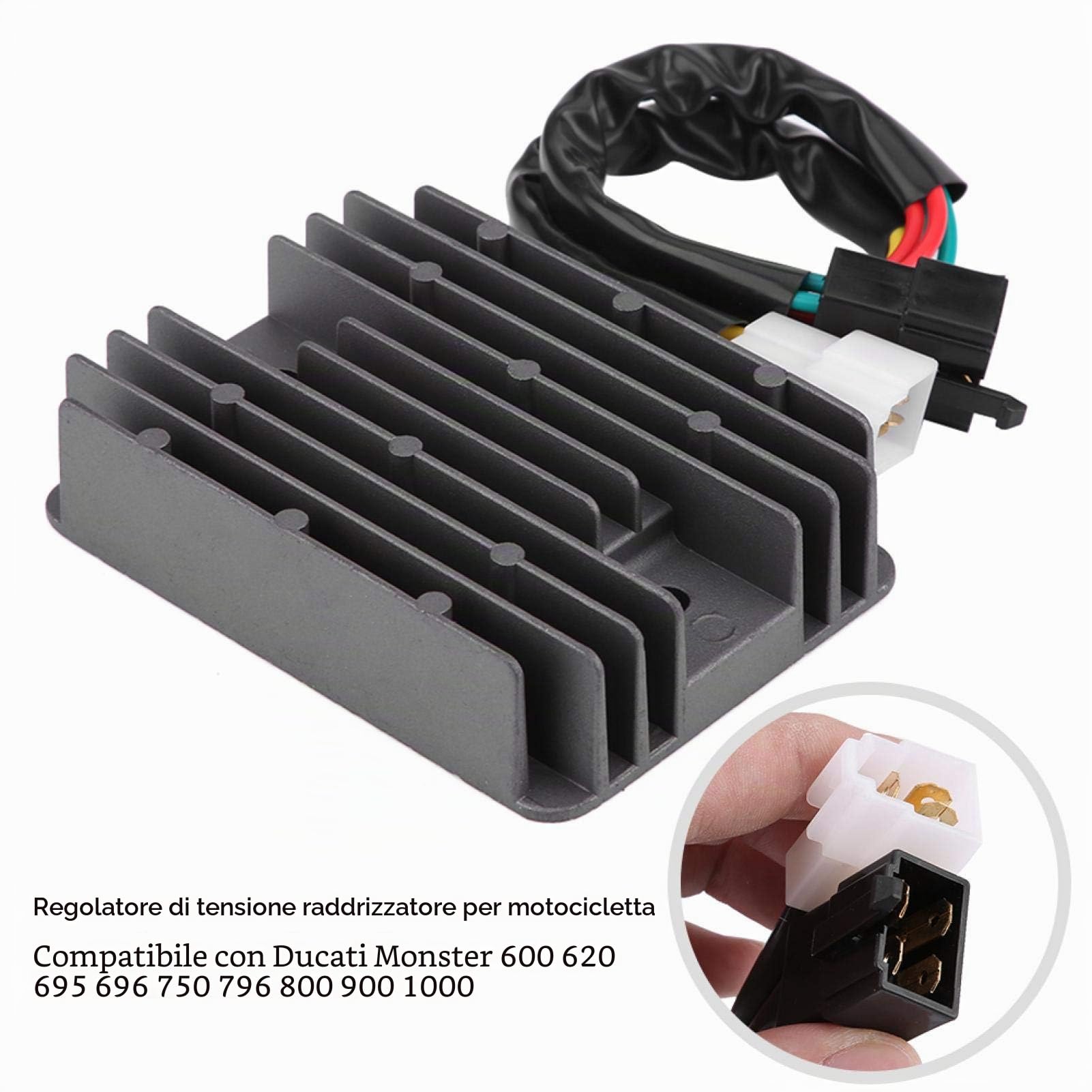 Regolatore di tensione, raddrizzatore di tensione professionale per moto per 600620695696750796800900 1000 Raddrizzatore del regolatore di tensione