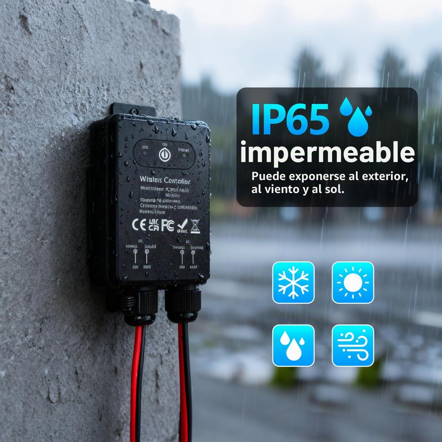 Interruptor con mando a distancia impermeable, 12V/24V/72V CC, Interruptor inalámbrico, Relé de 30A con alcance largo de 50m, para lámparas, ventiladores de techo y aparatos eléctricos, zonas húmedas