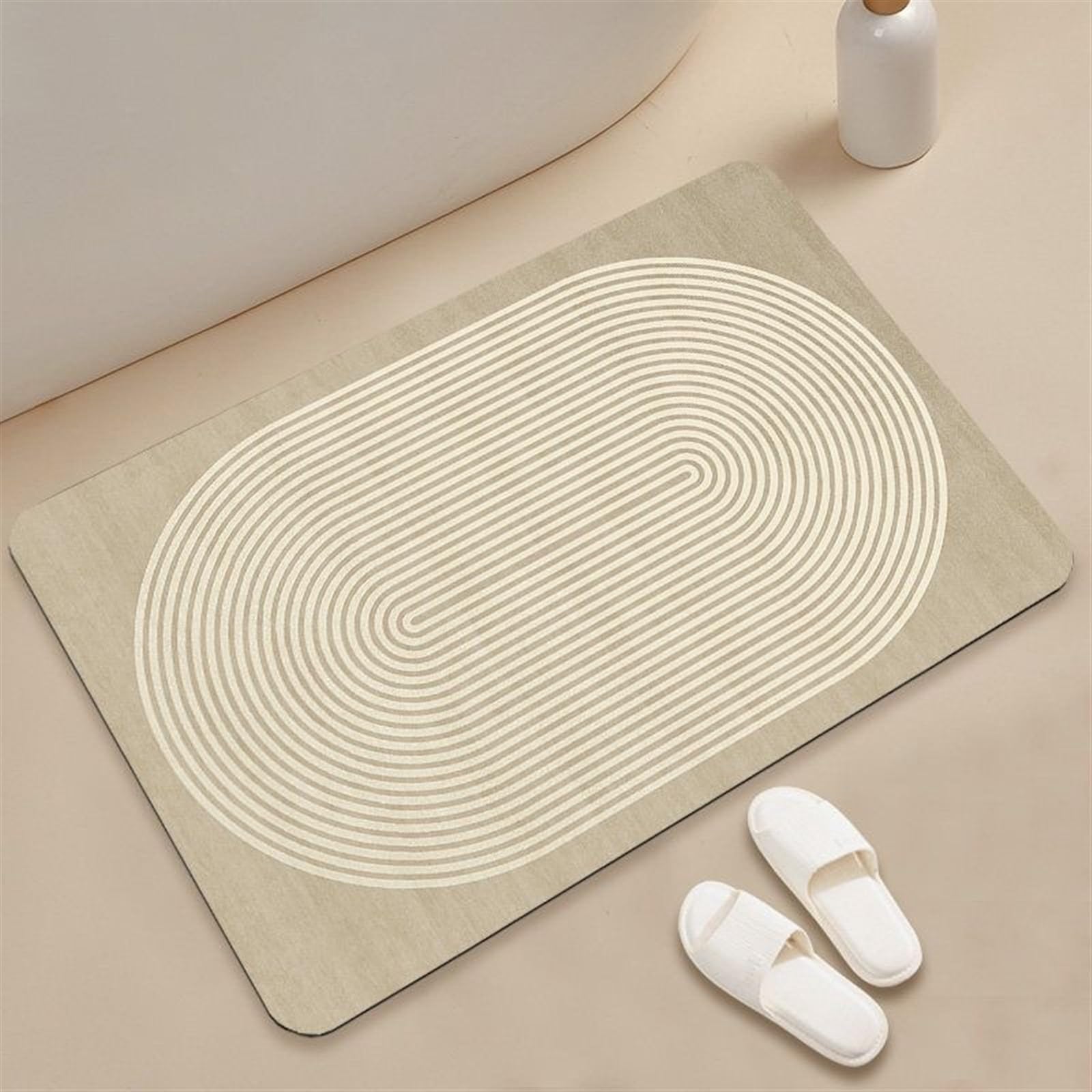 Tapis de bain antidérapant lavable à séchage rapide pour douche en angle