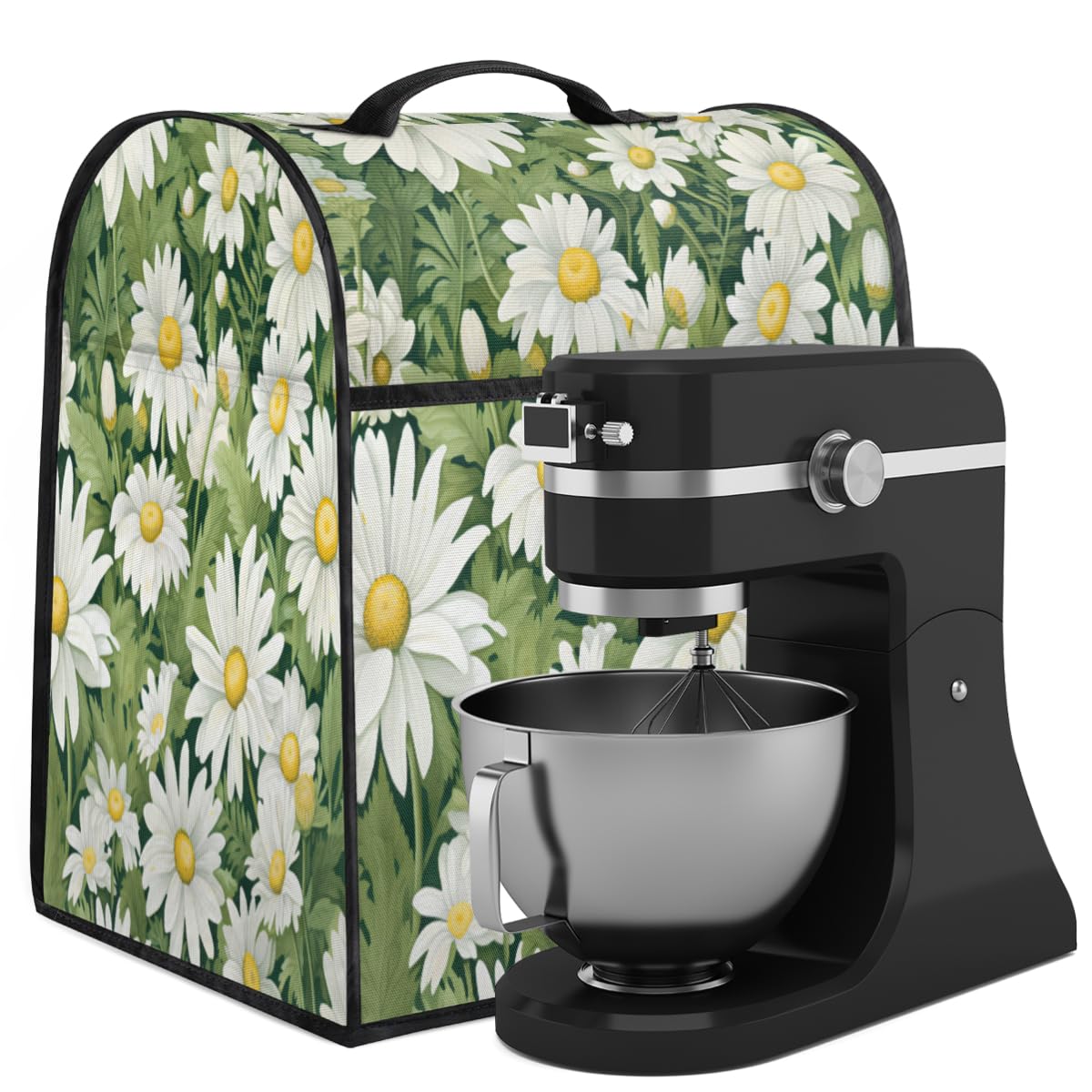 Coffee Maker Cover Daisy Floral Pattern Kitchen Appliance Covers Small Appliance Covers Blender Cover Juicer Cover Dust Covers for Kitchen Appliances with Top Handle and Pockets,Washable,C933