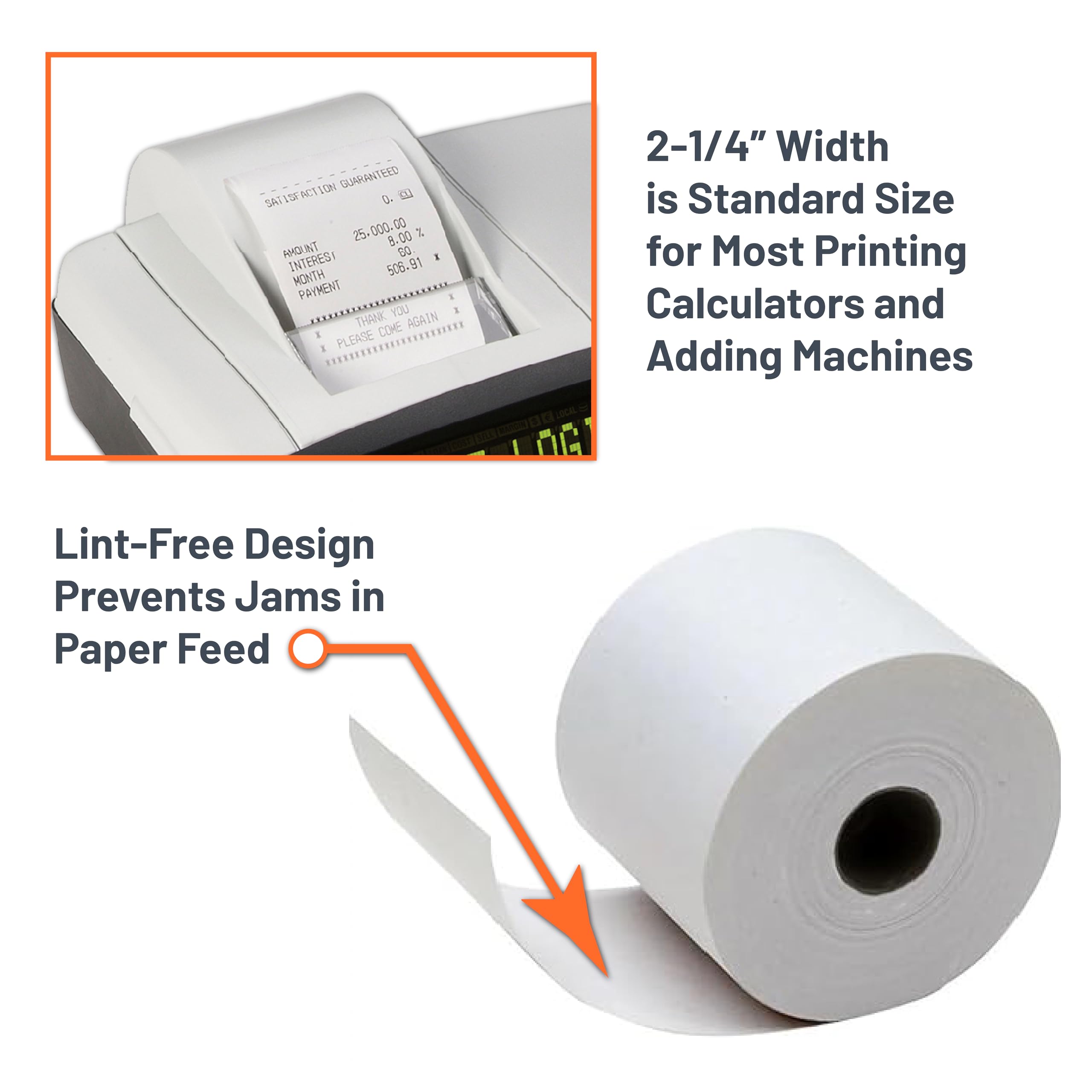 Victor Thermal Paper Roll For Printing Calculators & Cash Registers, 3 Pack, 165 ft (70803) - Image 5