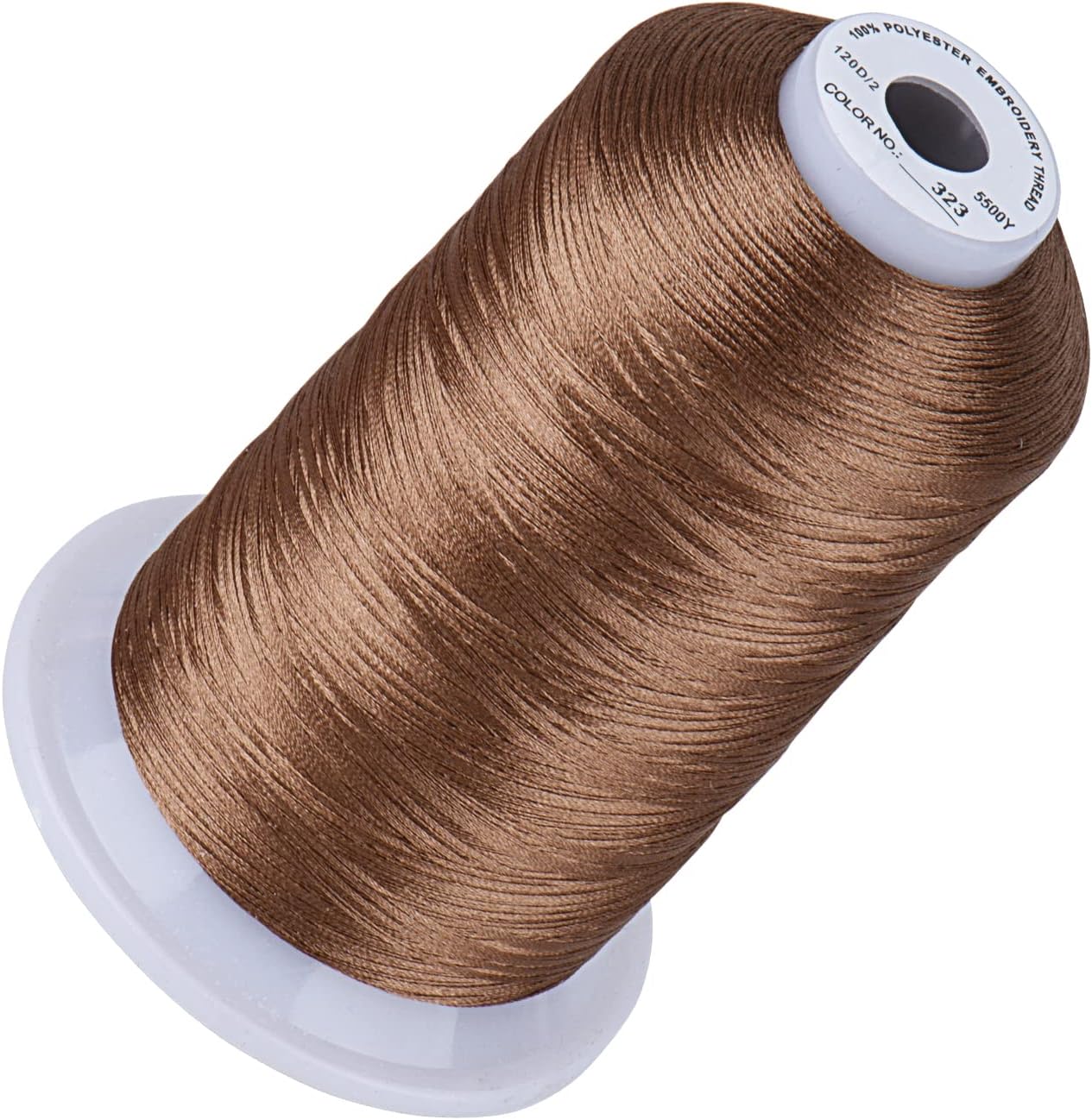 Amazon.com: Simthread Embroidery Thread 5500 Yards Light Brown 323 ...