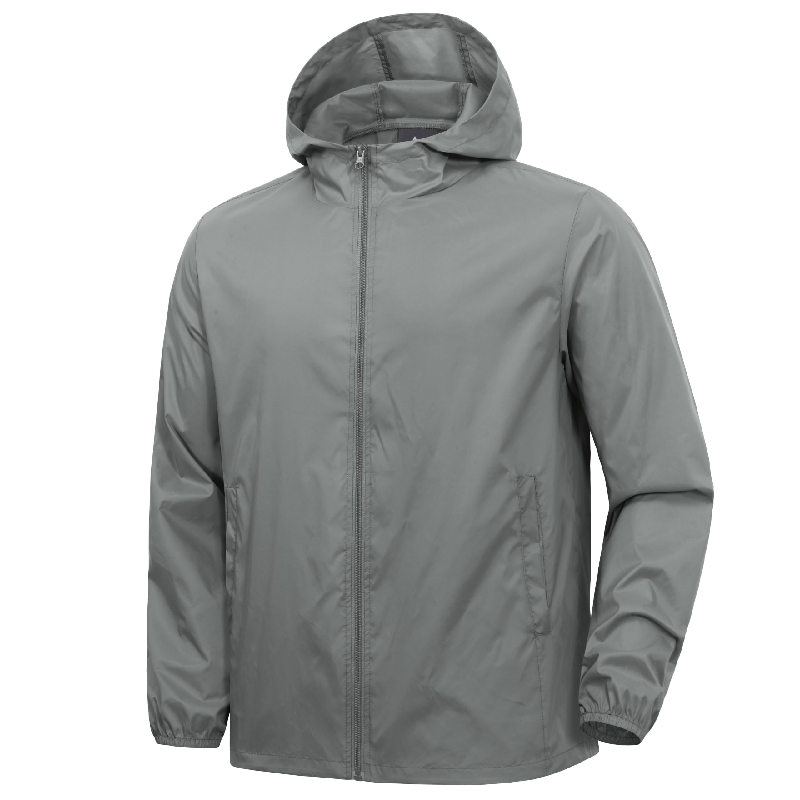 ZITY Men's Lightweight Waterproof Rain Jacket Hooded Windbreaker Raincoat Packable for Outdoor Hiking