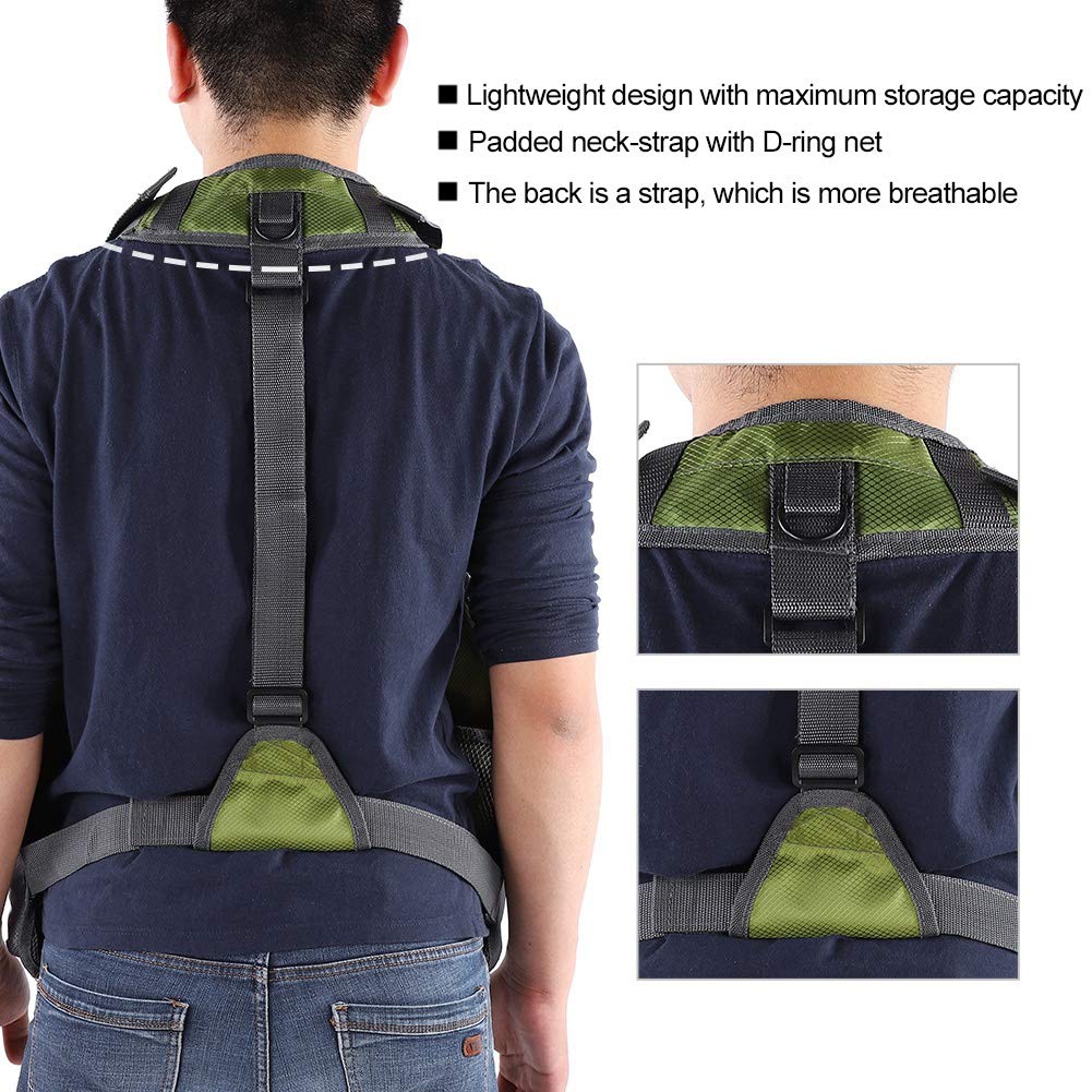 Gilet da Pesca Semplice in Rete Traspirante, Gilet Estivo Multitasche per Caccia da Lavoro, Viaggi Fotografici, Gilet Estivo Multifunzionale Ad Asciugatura Rapida, Attrezzatura da Pesca