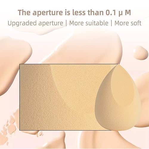 Miniatura 4 de Esponja de maquillaje COSTICA, 4 piezas, esponja mezcladora de belleza para mezcla de base, esponja mezcladora multicolor con caja de