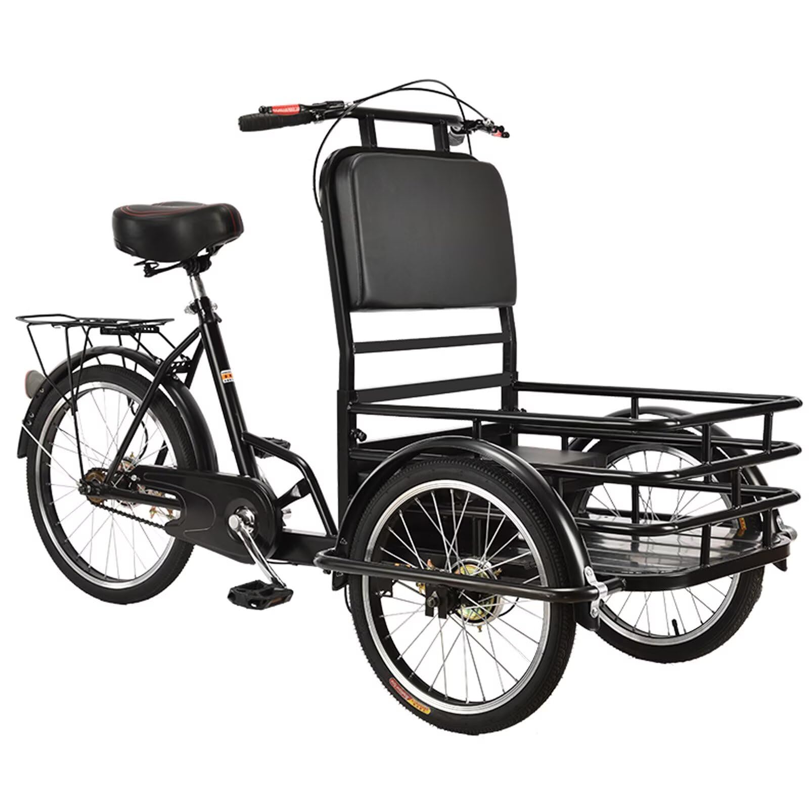 ホワイト三輪車 前面バスケット付き