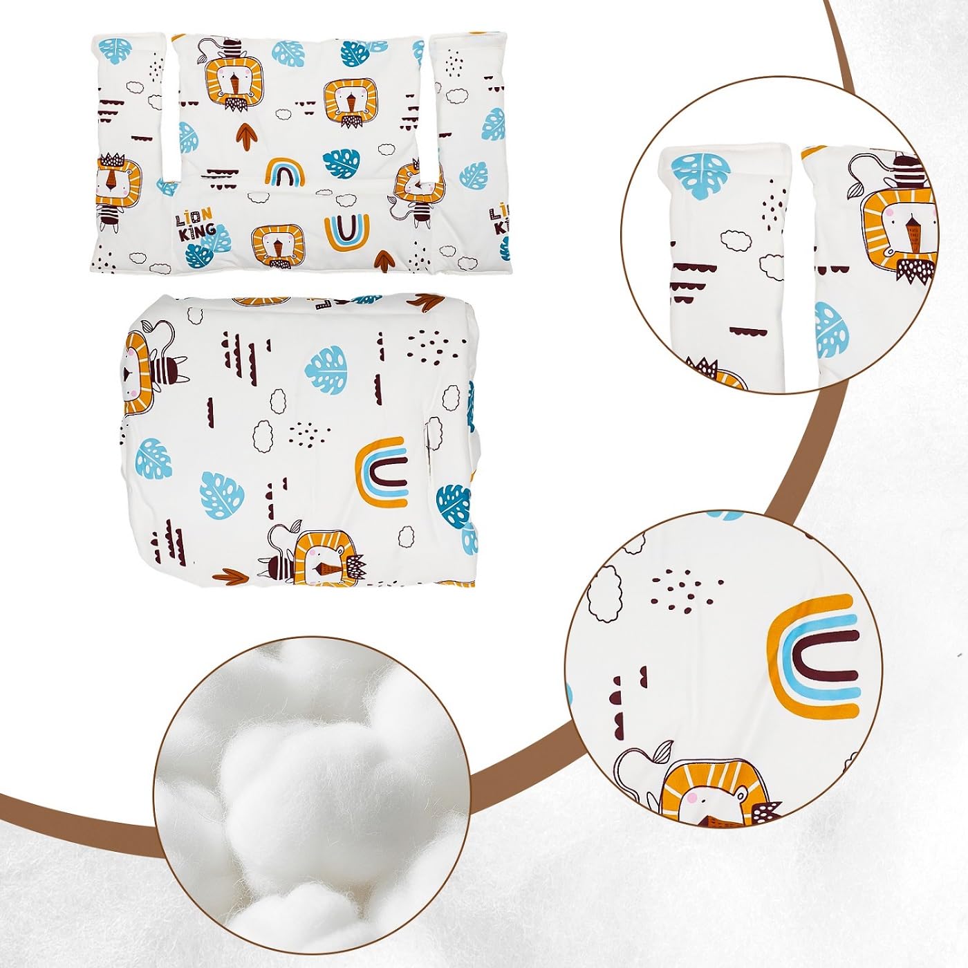 Yuragim Set di 2 cuscini per seggiolone, impermeabili, antiscivolo