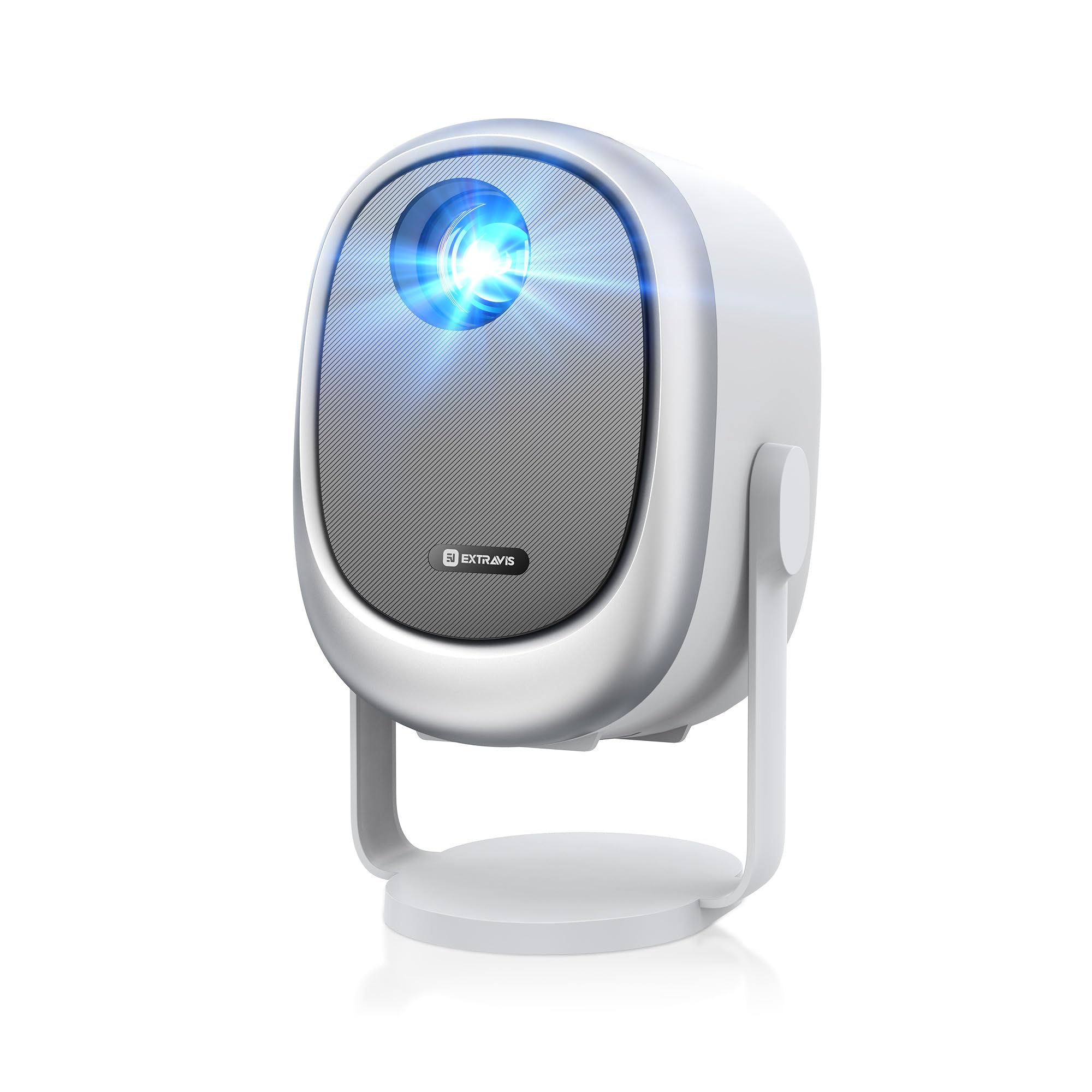 Projector with WiFi and Bluetooth,[(360deg Rotatable & Auto Keystone)] , EXTRAVIS H1 Mini Portable Projector Support 1080P HD Movie Projector, E-Focus, 500 ANSI Home Proyector Small Outdoor Projector
