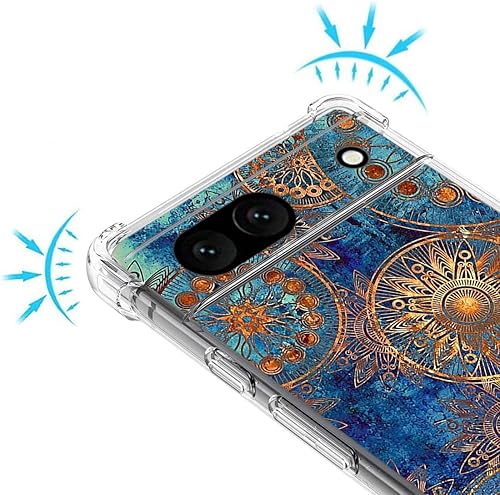 Miniatura 3 de Funda para Google Pixel 7a, magníficos colores círculo Manala protección contra caídas caso TPU cuerpo completo protector resistente a los arañazos