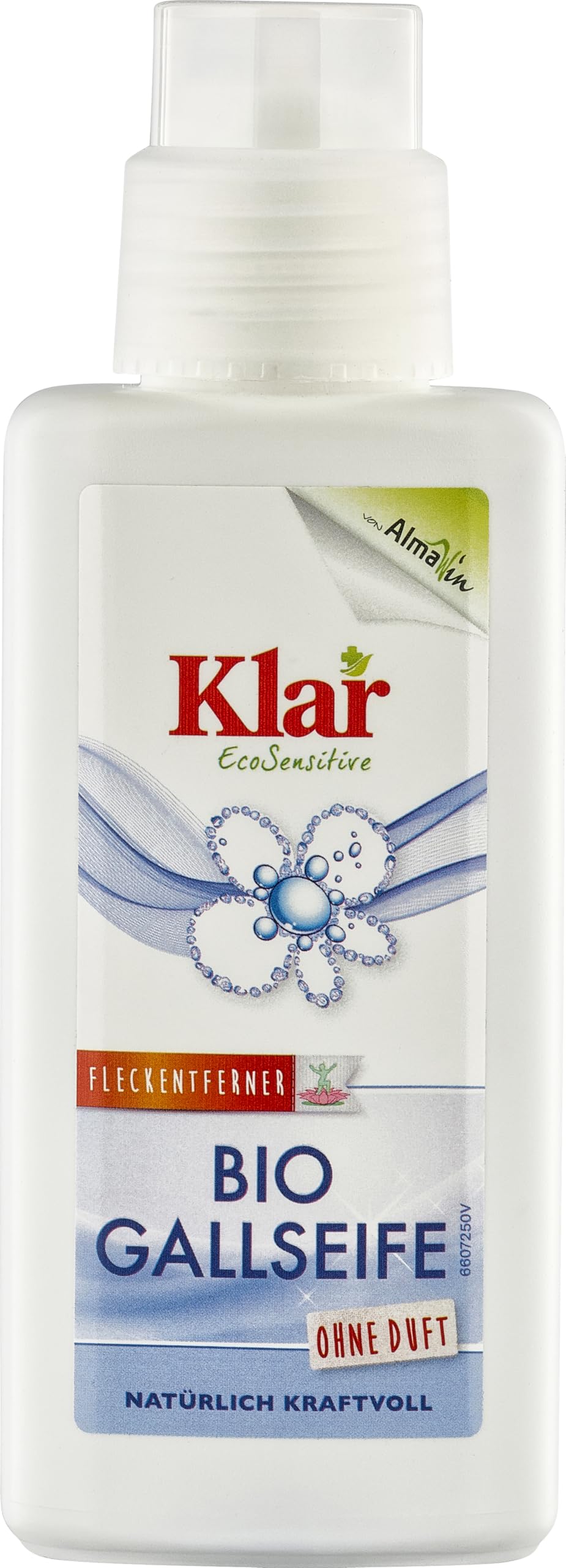 Klar eco Sensitive Bio-Gallseife 6 x 250ml, ohne Duft, mit Bürstenkopf, zur Vorbehandlung von Flecken