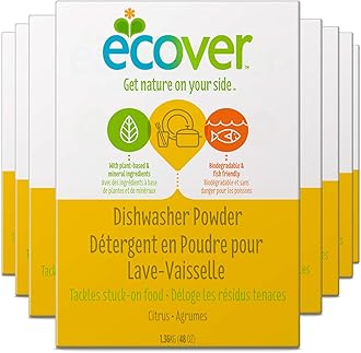 EcoverDishwasher Soap Powder, Citrus, 3 Pound (Pack of 8)