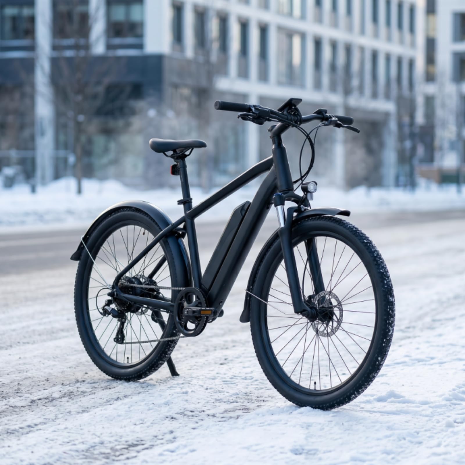 Guardabarros de Nieve para Bicicleta Kit Completo Guardabarros Delantero Trasero Parabrisas Antibarro Ensanchado EPC Flexible para Neumáticos 4.0, Array, Naranja, 24 Pulgadas