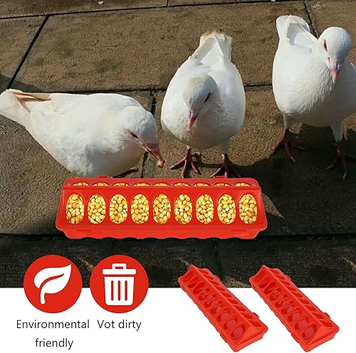 Miniatura 6 de LANIAKEA Comedero para pollos, 10 unidades, comedero de aves de corral abatible, comedero de plástico para pollos sin ensuciar, sin desperdicios,