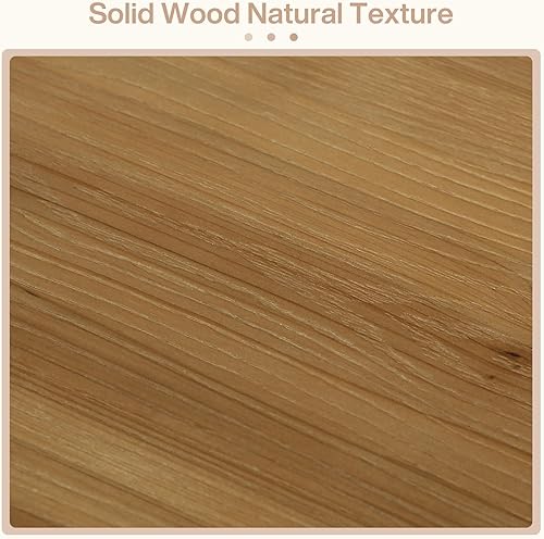 Miniatura 8 de Mesa de centro de madera maciza de 30 pulgadas, mesa de centro redonda pequeña con almacenamiento de 2 niveles para sala de estar, acento central