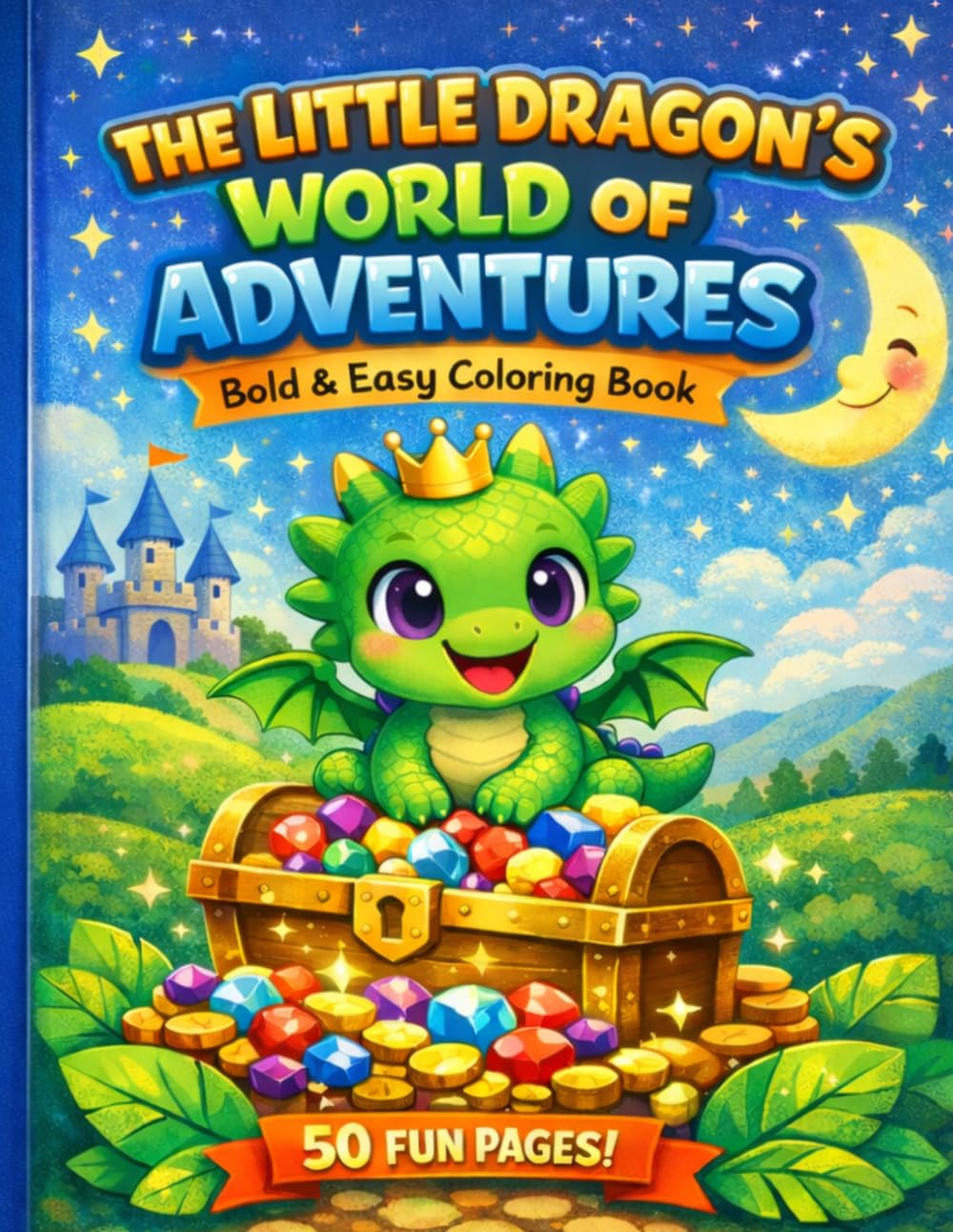 The Little Dragon's World of Adventures: Bold & Easy Coloring Book