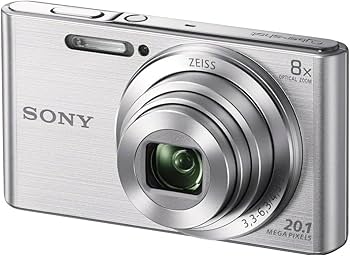 Sony DSCW830 Digital Compact Camera - Silver (20.1MP, 8x Optical