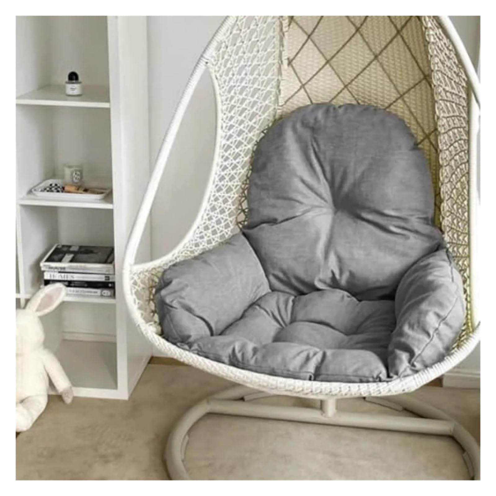 GHHZML Egg Chair Cushion Swing Egg Chair Cushion Thickened Hanging Basket Seat Washable Hammock Cushions Outdoor(Grey)