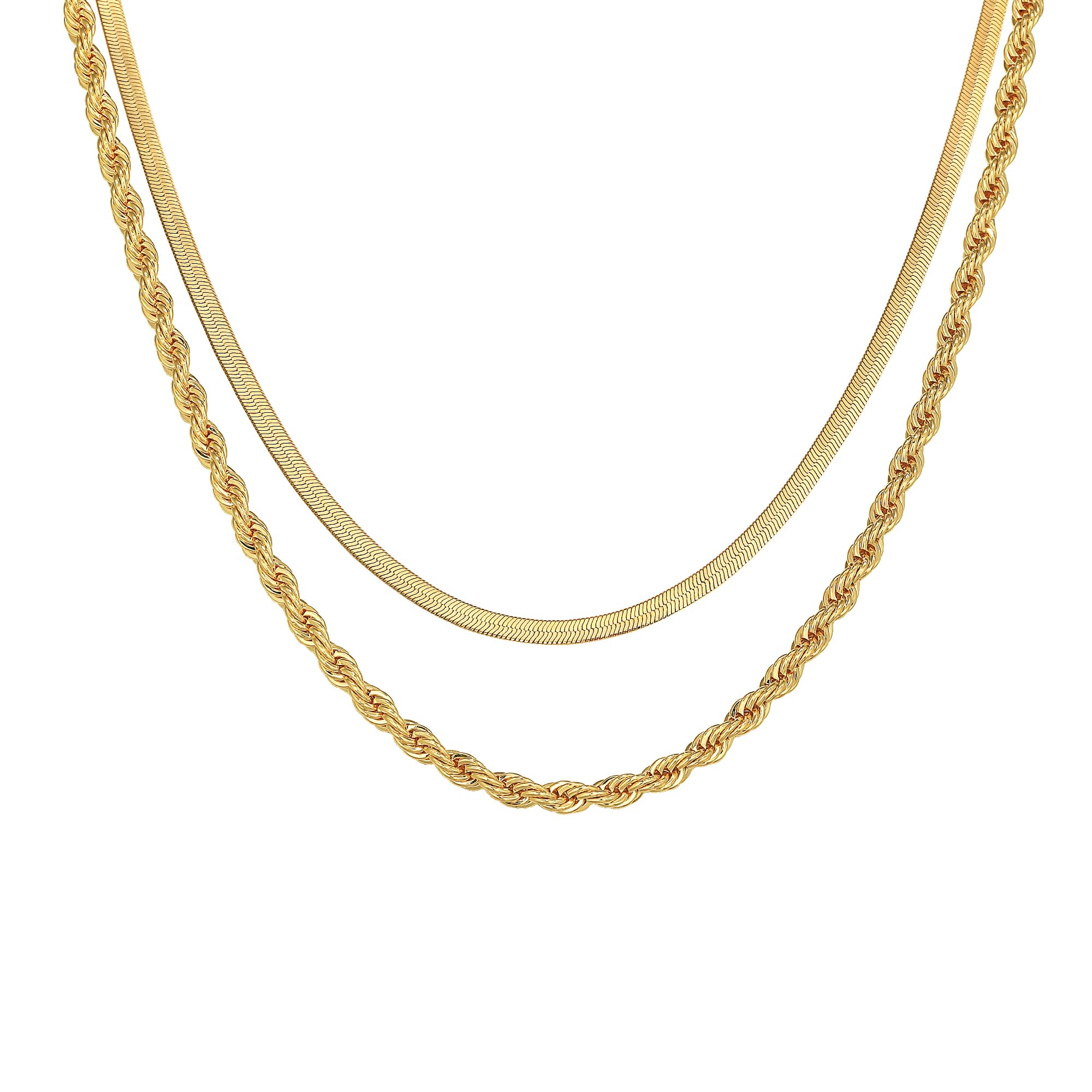 Freekiss Herringbone Necklace for Women,Dainty Gold Necklace,14k Gold Plated Snake,Gold Chain Choker Necklaces,Simple Gold Layered Necklaces,Gold Jewelry Gift for Women