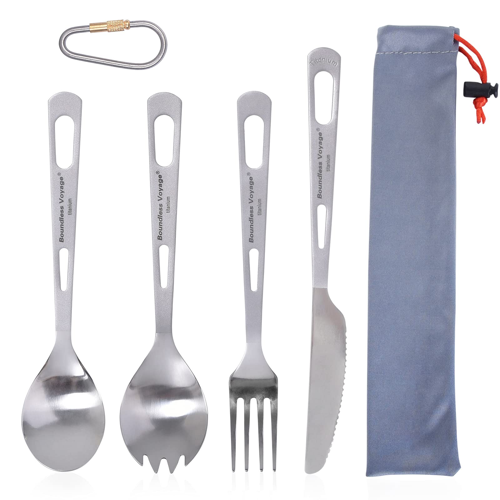 Amazon.co.jp: Boundless Voyage チタンカトラリー フォーク/スプーン