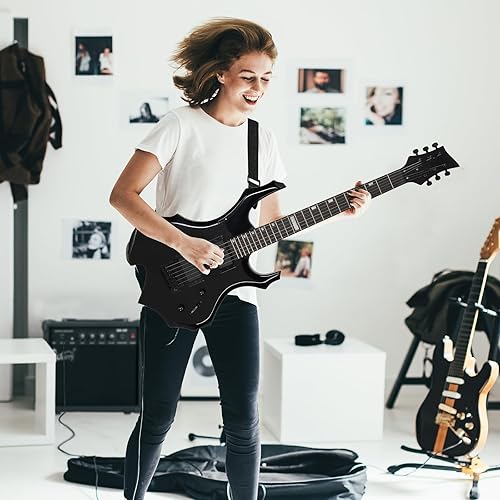 Miniatura 6 de Ktaxon Flame Design - Guitarra eléctrica, kit de guitarra eléctrica para principiantes de 36 pulgadas con amplificador de 20 W, barra de trémolo,