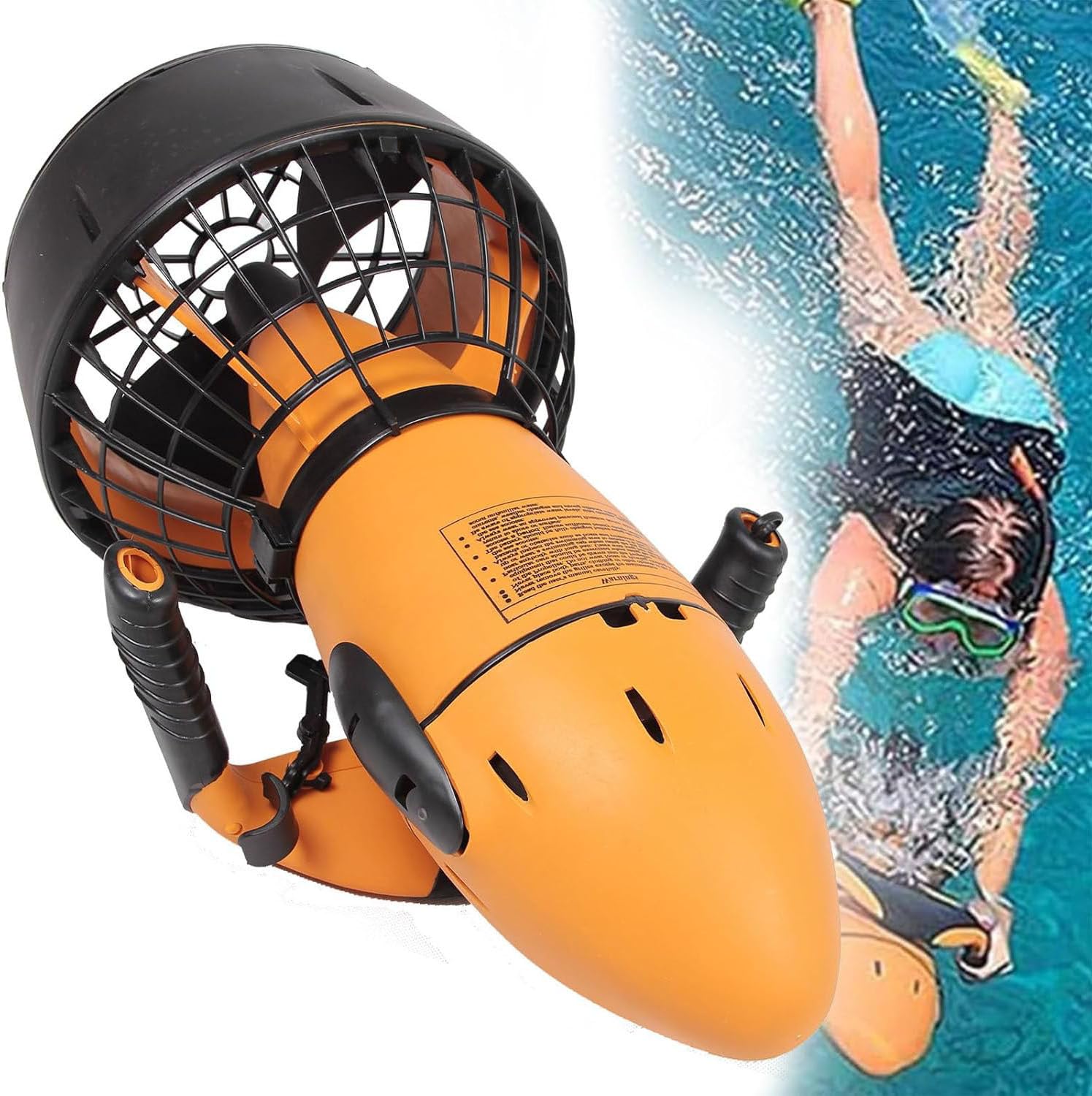 Handgehaltener Tauchpropeller, Tauchausrüstung, Tauchverstärker, Unterwasserpropeller, Unterwasserflugzeug, Unterwasserpropeller Unterwasser Erkunden,500W-2Batteries