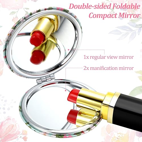 Miniatura 2 de 24 piezas de regalos de agradecimiento para profesores, espejo compacto inspirador, regalo de agradecimiento de mano, aumento de doble cara,