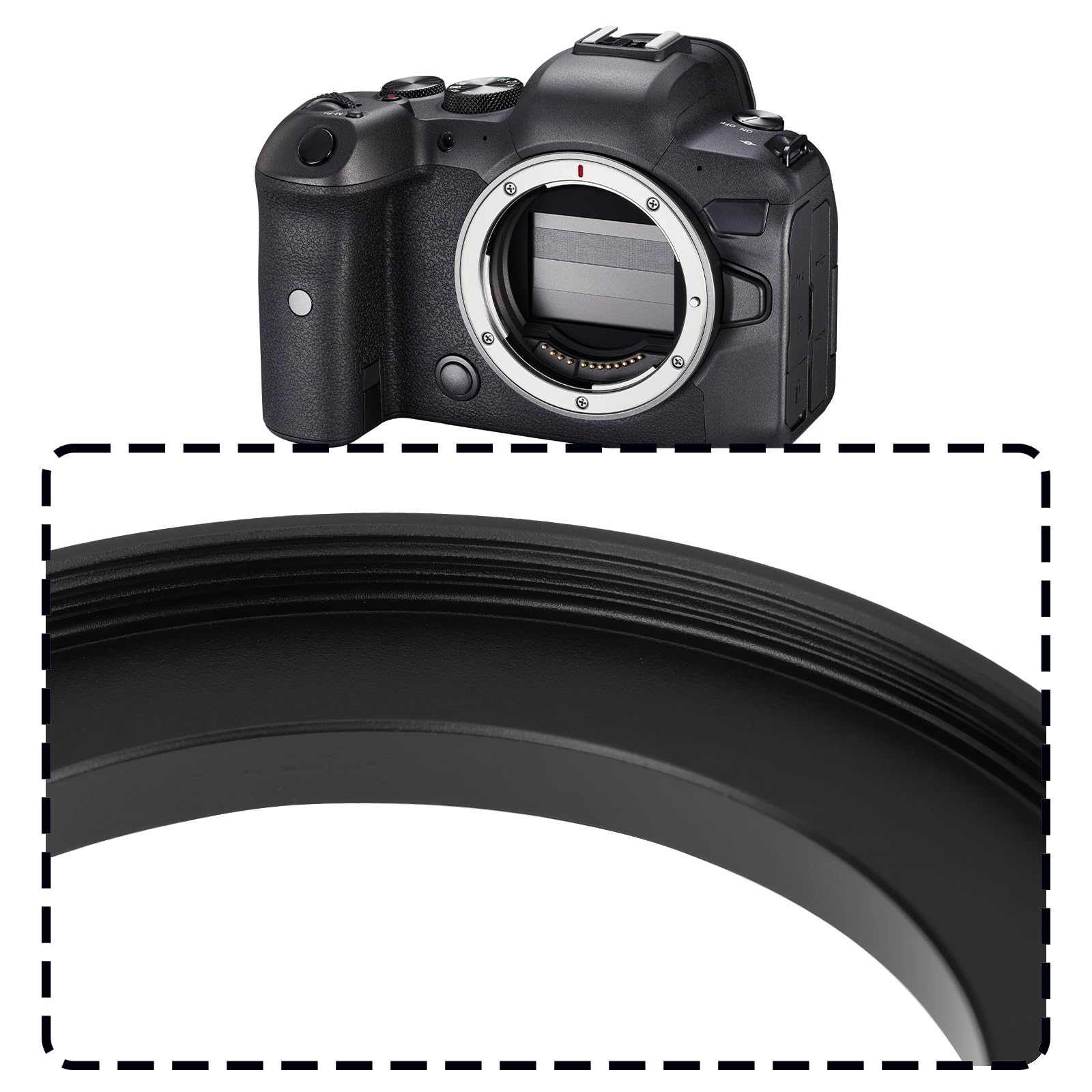 OTOTEC 2 szt. Pierścień adaptera obiektywu aparatu 40,5 mm do 52 mm kompatybilny ze standardowymi akcesoriami do obiektywów aparatu