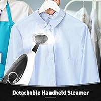 Vista 4 de Mopa de vapor 10 en 1 Secura, limpiador de vapor desmontable en color blanco. Máquina multifuncional de limpieza de piso con 3 almohadillas