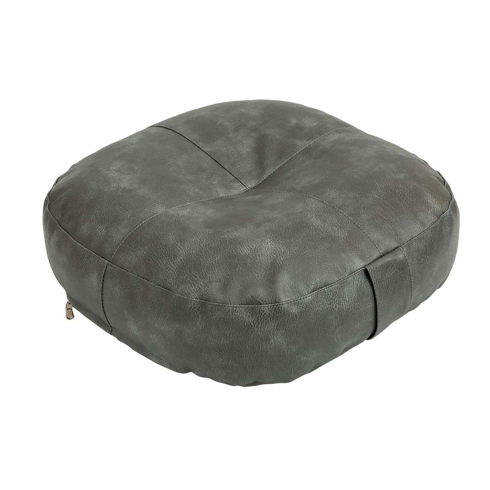 TWISAXC Floor Cushion Pad Decorative Pillow Yoga Sofa Round Floor Pillow Elevates Both Comfort And Aesthetic In Any Environment Meditation Cushion Seating Bedroom Office, Gray